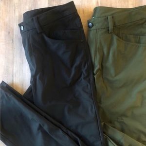 2pair of Lulu ABC Pant size 32 Black and Green new